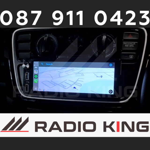 Android car stereo with CarPlay system for car audio upgrades in Ireland.