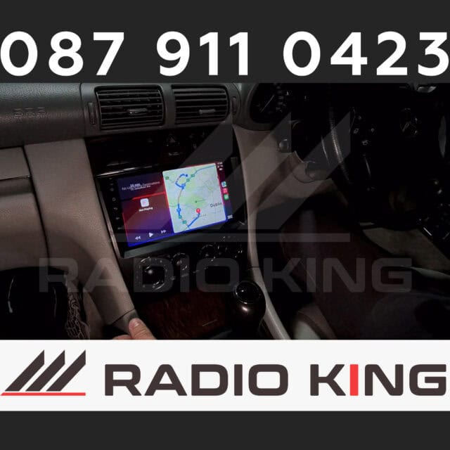 087 911 0423, Car stereo with Android CarPlay system installed in vehicle dashboard, perfect for upgrading car entertainment and navigation.