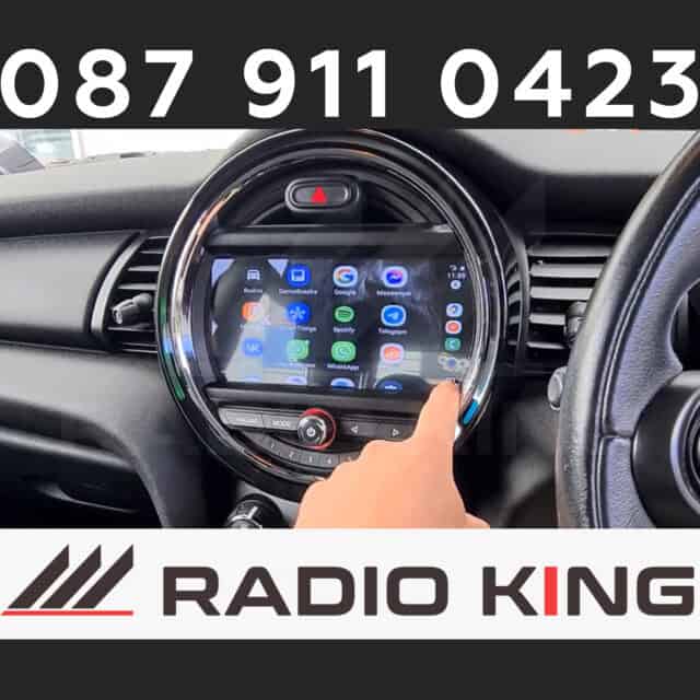 Android car radio system with touchscreen interface for seamless entertainment and navigation.