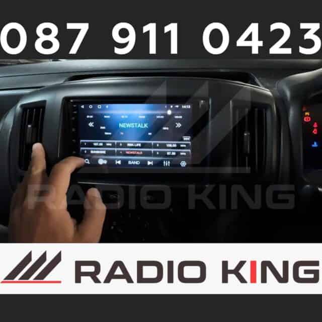 087 911 0423, Car stereo with Android CarPlay and touchscreen display in a vehicle, offering advanced entertainment features.