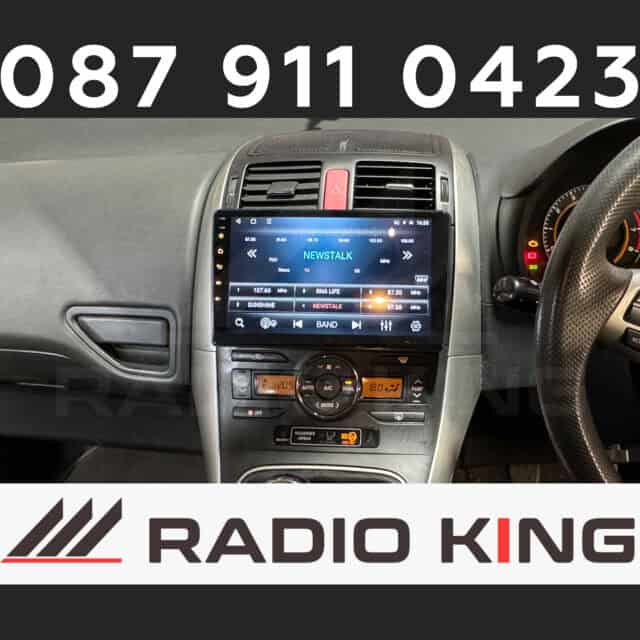 087 911 0423, Car stereo with Android CarPlay system in modern vehicle dashboard, Radio King Ireland offers quality car audio upgrades.