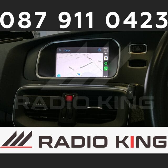 087 911 0423, Android Car Radio with CarPlay System for vehicles, available at Radio King Ireland for upgrade.