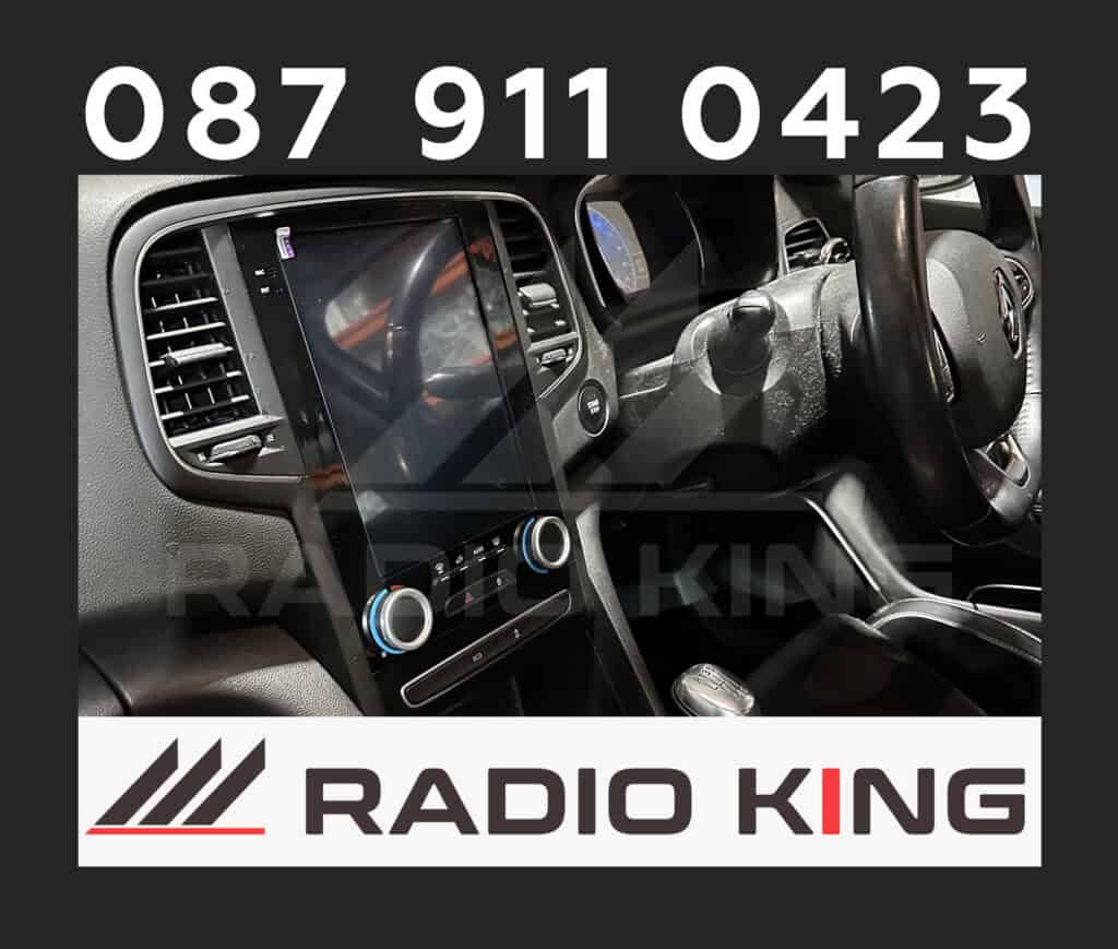 Android car radio system with CarPlay display for vehicles in Ireland.
